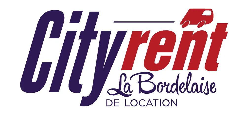 City Rent La Bordelaise logo, vehicle rental service in Bordeaux with a red van icon