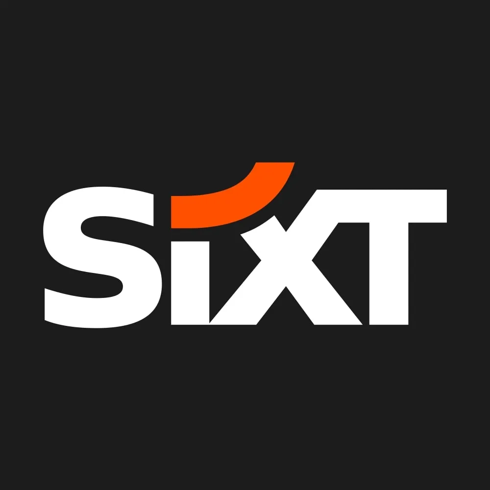 SIXT logo, car rental agency in Bordeaux