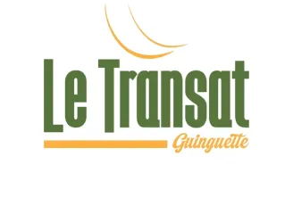 Logo of Le Transat Guinguette, a Bordeaux establishment featuring a stylized orange crescent moon and green text